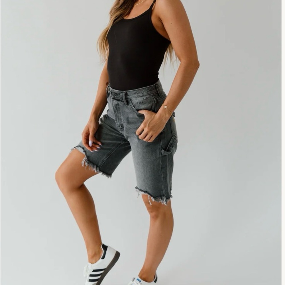 Kancan Dark Gray Utility Bermuda Shorts New with Tags Womens 11/29